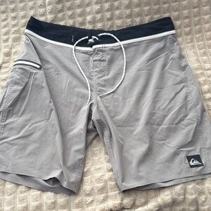 Quiksilver Men's Black and Gray Board Shorts